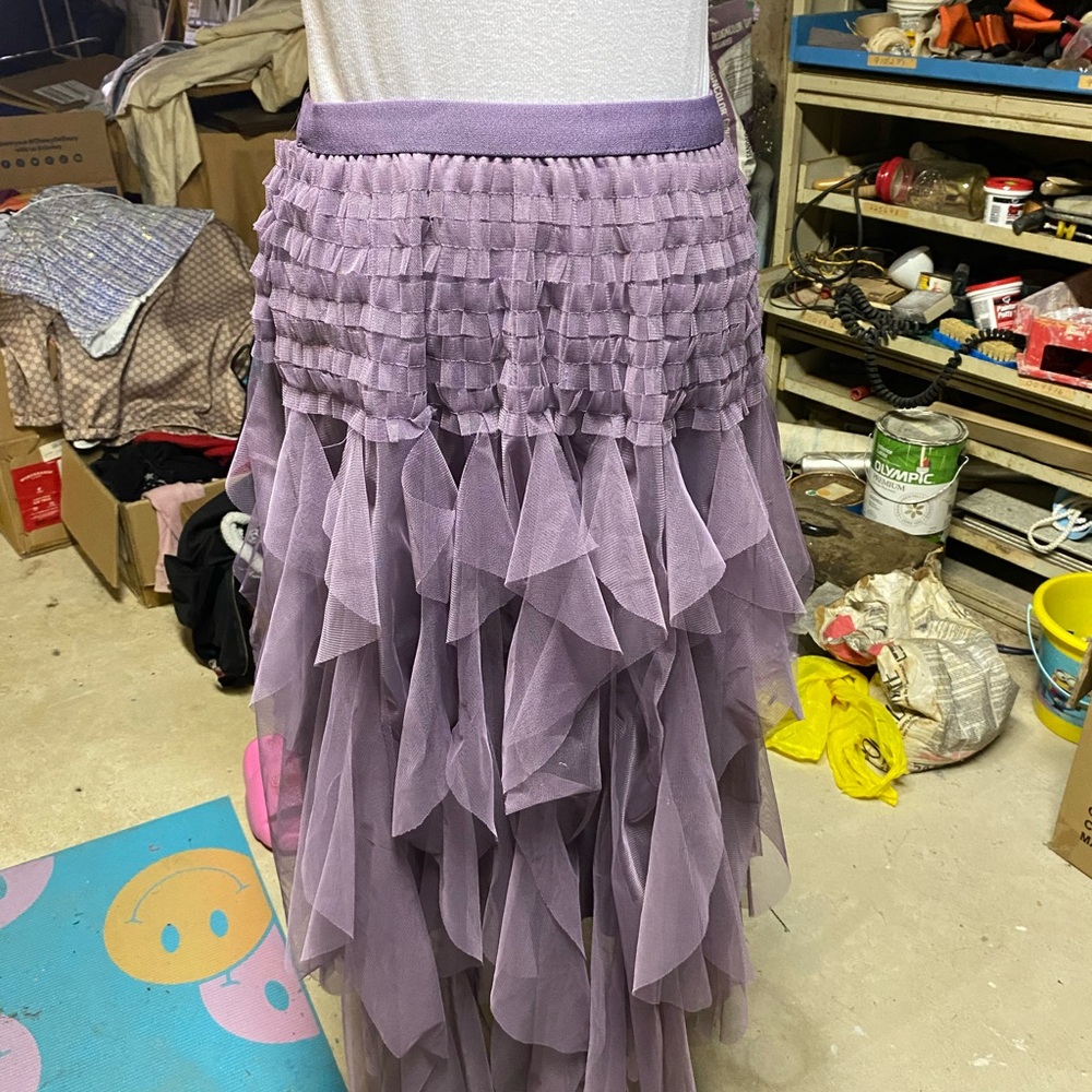 Lavender Maxi Ruffled Skirt - Picture 4 of 6